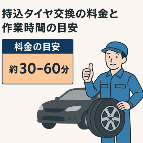 第4回：【料金と時間は？】持込タイヤ交換の費用と作業時間の目安を整備士が解説！