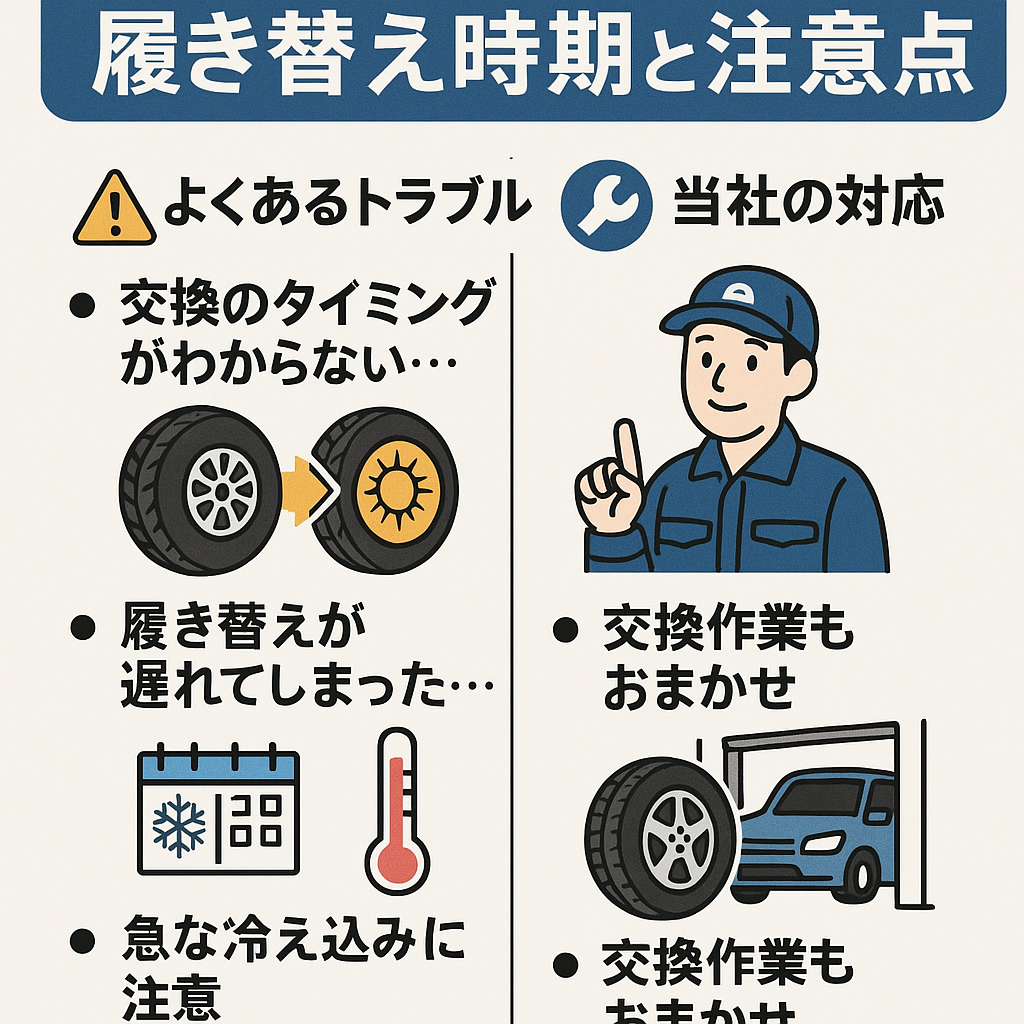 第６回：【タイヤ交換でよくあるトラブルとその対策】初めての方も安心！櫻井モータースの対応事例