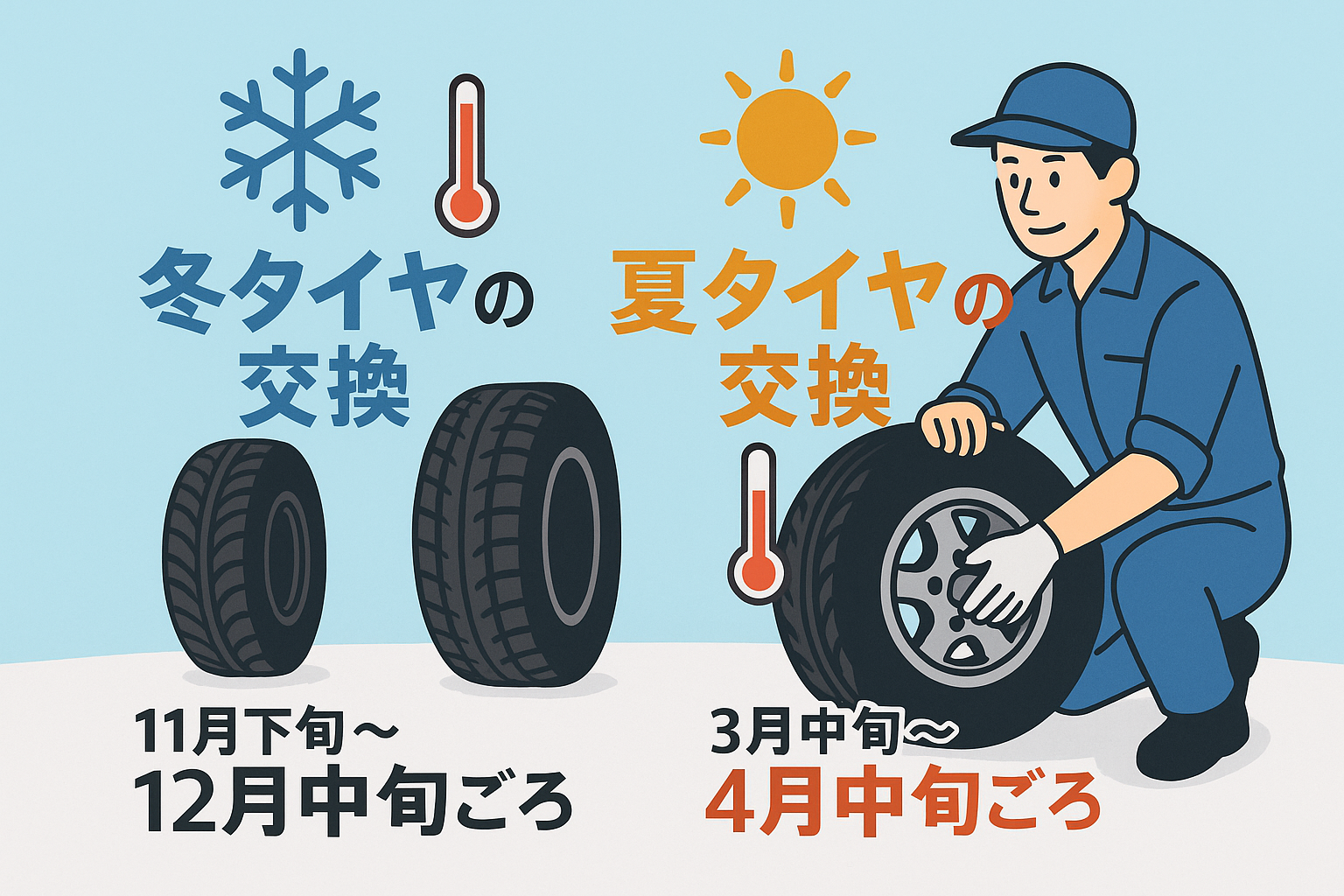 第７回：【プロが解説】タイヤの履き替え時期と注意点｜冬・夏どちらも要チェック！