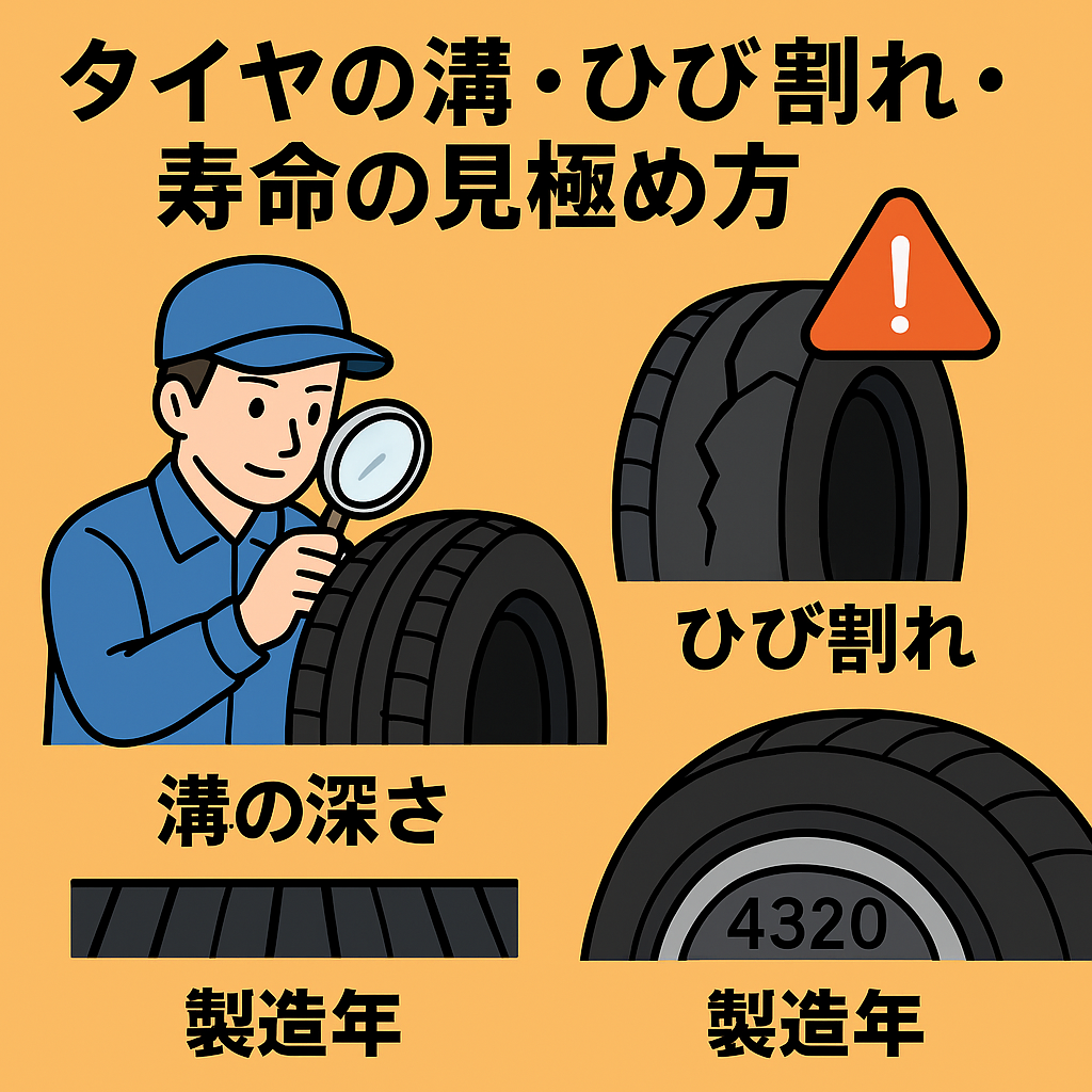 第８回：【要チェック】タイヤの溝・ひび割れ・寿命の見極め方｜買い替えサインとは？